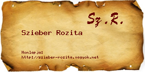 Szieber Rozita névjegykártya